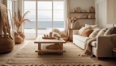 Seaside Elegance: Perfecting Your Beach-Themed Living RoomIllustration
